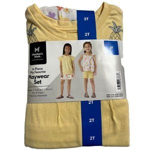 Member's Mark Girl's 4-Piece My Favorite Mix & Match Playwear Set - Size 2T